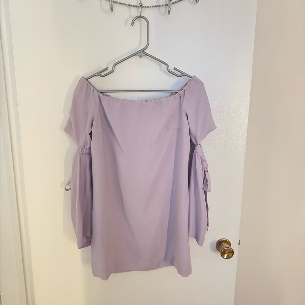 Club Monaco Lilac Off-Shoulder Dress